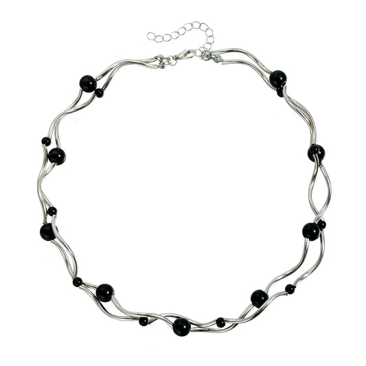 Fashion Beads Mental Simple Minimalistic Necklaces for Girls Choker Charms Fine Jewelry for Women Ladies Accessories Wholesale