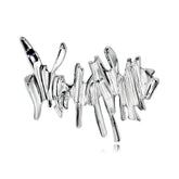 Fashion Glitter Sparkle Irregular Trendy Brooches for Girls Sweet Simple Minimalistic Jewelry for Women Ladies Accessories