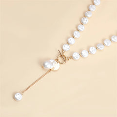 Fashion Baroque Imitation Pearl Elegant Necklaces for Girls Sweet Trendy Stylish Vintage Jewelry for Women Ladies Accessories