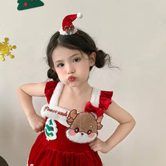 2025 Christmas Fashion Sweet Santa Claws Deers Hair Clips for Baby Girls Trendy Hat Alligators for Kids Child Hair Accessories