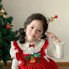 2025 Christmas Tree Letter Glitter Hair Clips for Baby Girls Cute Sweet Alligators for Kids Children Hair Accessories in Stock