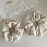 Fashion Simple Minimalistic Classic Polka Dot Scrunchies for Girls Elegant Sweet Hair Ties for Women Ladies Hair Accessories