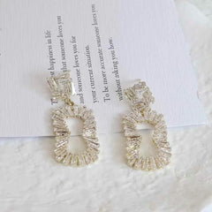 Fashion Sweet Heart Shapes Cute Stunning Fresh Drop Earrings for Girls Elegant Large Jewelry for Women Ladies Accessories