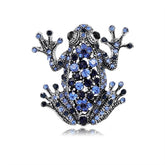Fashion Glitter Rhinestone Animals Frog Brooches for Girls Stylish Trendy Pins Jewelry for Women Ladies Accessories Wholesale