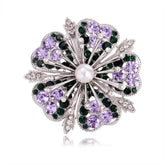 Fashion Refined Glitter Rhinestone Sparking Brooches for Girls Sweet Elegant Pins Jewelry for Women Ladies Accessories Hot Sale