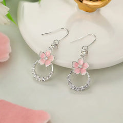 Fashion Flower Floral Drop Earrings for Girls Sweet Imitation Pearl Luxurious for Women Ladies Accessories Wholesale Bulk