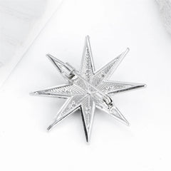 Fashion Simple Glitter Sparkle Star Brooches for Girls Elegant Minimalistic Trendy Jewelry for Women Lady Accessories Wholesale