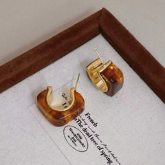 Women Hot Sale Amber Small Hoop Earring Fashion Luxurious Glamorous Lightweight Bulk Jewelry Accessories for Casual Holiday Use