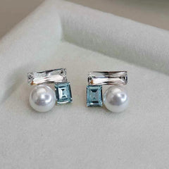 Fashion Tendy Sweet Imitation Pearl Stud Earrings for Girls Cute Luxury Art Deco Alphabet Jewellry for Women Ladies Accessories