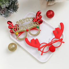 Female Letter Snowman Decorative Large Christmas Glasses Fashion Cute Wholesale in Stock Accessories for Christmas Festival Use