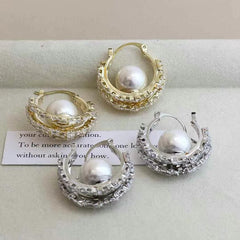 Fashion Sweet Elegant Art Deco Imitation Pearl Drop Earrings for Girls Trendy Stylish Jewelry for Women Ladies Accessories Chic