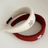 Fashion Trendy Snow Flake Head Band for Girls Solid Color Minimalistic Glitter Hair Band for Women Ladies Hair Accessories