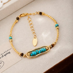 Fashion Baroque Pearl Turquoise Tiger Eye Stone 18K Gold Plated Jewelry Sets for Girls Necklaces Bracelets for Women Ladies