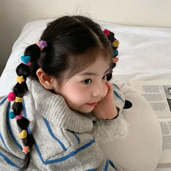 Fashion Sweet Cute Heart Shaped Star Hair Ties for Baby Girls Cute Sweet Mini Scrunchies for Kids Children Hair Accessories