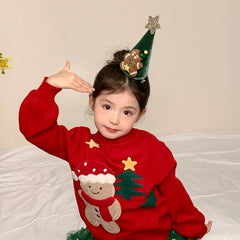 2025 Christmas Tree Luxurious Hair Clips for Baby Girls Cute Sweet Fashion Alligators for Kids Children Hair Accessories Chic