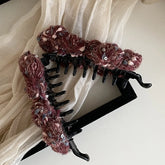 Women Winter Autumn Flower Shape Banana Clips Fashion Elegant Vintage Lightweight Wholesale in Stock Hair Clips Accessories
