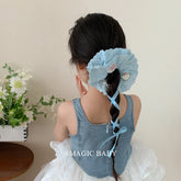 Fashion Cute Solid Color Kitty Cat Bowknot Scrunchies Sweet Kawaii Hair Ties for Baby Girls and Kids Children Hair Accessories