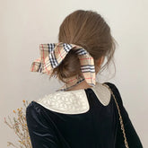 Fashion Trendy Sweet Classic Plaid Scrunchies for Girls Elegant Stylish Luxury Hair Ties for Women Ladies Hair Accessories