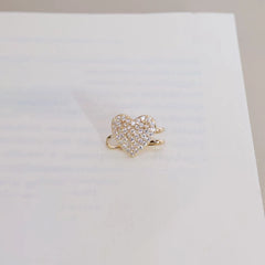 Fashion Sweet Elegant Heart Shaped Simple Clip on Earrings for Girls Trendy Stylish Art Deco Jewelry for Women Lady Accessories