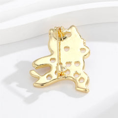 Fashion Sweet Cute Animals Cat Puppy Brooches for Girls Kawaii Minimalistic Pins Jewelry for Women Ladies Accessories Wholesale