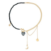 Fashion Heart Shaped Moon Sweet Elegant Necklaces for Girls Trendy Stylish CVhz