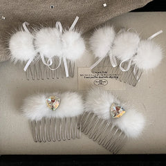 Fashion Trendy Glitter Heart Shaped Comb Hair Clips for Girls Sweet Elegant Graceful Hair Accessories for Women Ladies Female
