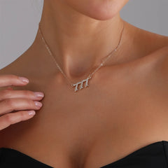 Simple Fashion Numbers Trendy 7 Necklaces for Girls Glamorous Charms Jewellry for Women Ladies Accessories Chinese Supplier