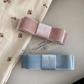 Fashion Trendy Lustrous Solid Color Hair Clips for Girls Elegant Sweet Barrette for Women Ladies Hair Accessories Female Bowknot