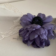 Female 2025 Hot Sale Flowers Black Hair Claws Fashion Chic Graceful Customized in Stock Bulk Order Holiday Hairpins Accessories