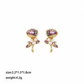 Fashion S925 Silver Freshwater Pearl Crushed Shell Flower Stud Earrings for Girls Sweet Jewelry for Women Ladies Wholesale