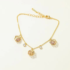 Elegant Luxury Glamorous Charms Bracelets for Girls Chains Sweet Dainty Charms Refined Jewelry for Women Ladies Accessories
