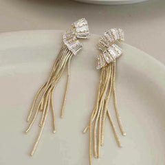 Female Tassel Shape Butterfly Decorative Drop Earring Luxurious Fashion Glamorous Trendy Wholesale Jewelry Accessories for Daily