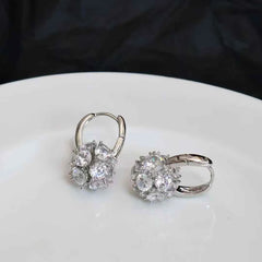 Women Hot Sale Rhinestone Small Hoop Earring Elegant Fashion Chic Glamorous High Quality Jewelry Accessories for Female Causal