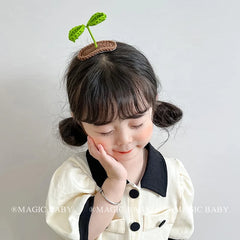 Cute Sweet Grass 3D Hair Clips for Baby Girls Fashion Trendy Snap Clips for Kids Children Hair Accessories Chic in Stock Stylish