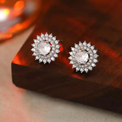 Glitter Sparkle Imitation Pearl Luxury Chic Stud Earrings for Girls Elegant Sweet Graceful Jewellry for Women Ladies Accessories