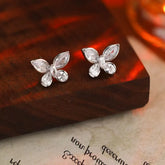 Ladies Butterfly Rabbit Rhinestone Small Stud Earring Fashion Glitter Sparking High Quality Jewelry Accessories for Women Causal
