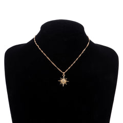 Fashion Simple Sweet Sun Trendy Necklaces for Girls Stylish Elegant Glamorous Jewelry for Women Ladies Accessories Wholesale