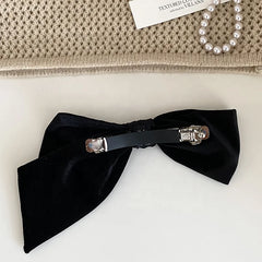 Simple Sweet Fashion Solid Color Bowknot Hair Clips for Girls Elegant Minimalistic Barrettes for Women Ladies Hair Accessories