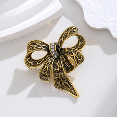 Fashionable Dainty Glamorous Bowknot Brooches for Girls Sweet Elegant Charms Pins Jewelry for Women Ladies Accessories Wholesale
