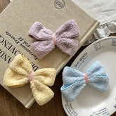 Classic Solid Color Bowknot Hair Clips Minimalistic Fashion Elegant Alligators for Kids Children Hair Accessories in Stock Chic