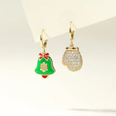 2025 Christmas Rhinestone Glitter Glamorous Drop Earrings for Girls Fashion Trendy Jewelry for Women Ladies Accessories Chic