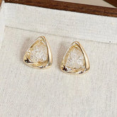 Simple Trendy Fashion Elegant Glamorous Stud Earrings for Girls Sweet Minimalistic Jewelry for Women Ladies Accessories Chic