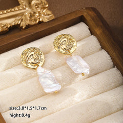 Fashion S925 Silver Baroque Pearl Drop Earrings for Girls Elegant Classic Simple Jewelry for Women Ladies Wholesale Low MOQ