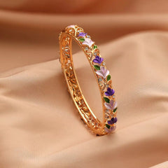 Vintage Floral Flower Art Deco Bangles for Girls Dainty Luxurious Jewelry for Women Ladies Accessories Chinese Suppliers Latest