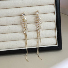 Simple Classic Fashion Tassel Elegant Drop Earrings for Girls Sweet Trendy Stylish Jewelry for Women Ladies Accessories Chic