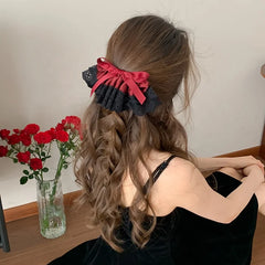 Fashion Bowknot Ribbon Dress Trendy Hair Clips for Girls Sweet Cute Elegant Barrettes for Women Ladies Hair Accessories Chic
