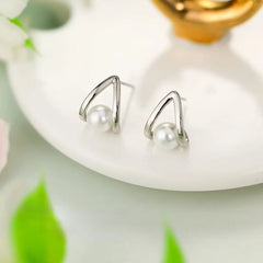 Ladies Bow Imitation Pearl Mini Stud Earring Fashion Elegant Simple High Quality Bulk Jewelry Accessories for Women Causal Daily