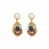Fashion S925 Silver Freshwater Pearl Drop Earrings for Girls Elegant Luxury Copper 18K Gold Jewelry for Women Ladies Wholesale