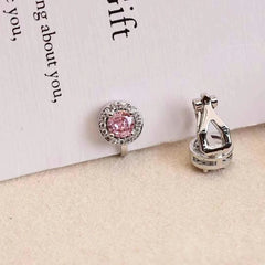 Women Rhinestone Crystal Hot Sale Small Clip-on Earring Fashion Glitter Sparking Charms Wholesale Jewelry Accessories for Daily