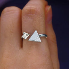 Geometric Triangle Open Rings for Women Adjustable Minimalist Modern Statement Band Fashion Jewelry Gift Accessories Wholesale